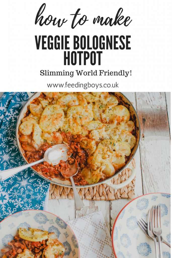 Slimming World Friendly Veggie Bolognese Hotpot on feedingboys.co.uk