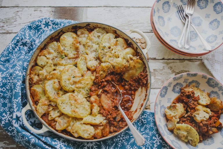 Veggie Bolognese Hotpot - Slimming World Friendly