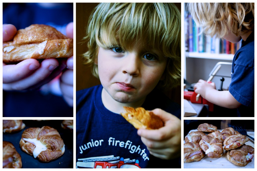 Savoury croissants - great for kids lunches]
