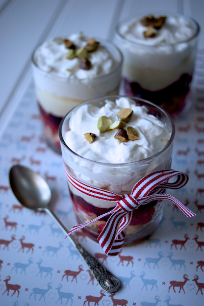 Mini cranberry and white chocolate trifles by Katie Bryson for Parentdish