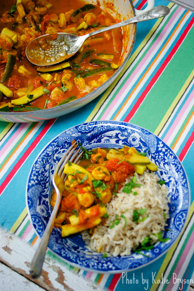 Prawn and Courgette Curry for Weightwatchers #stepintosummer photo by Katie Bryson 