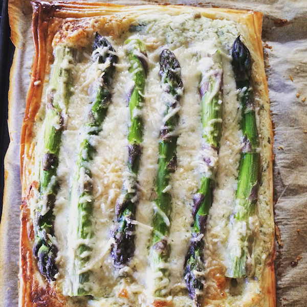 Asparagus and Parmesan Tart on feedingboys.co.uk