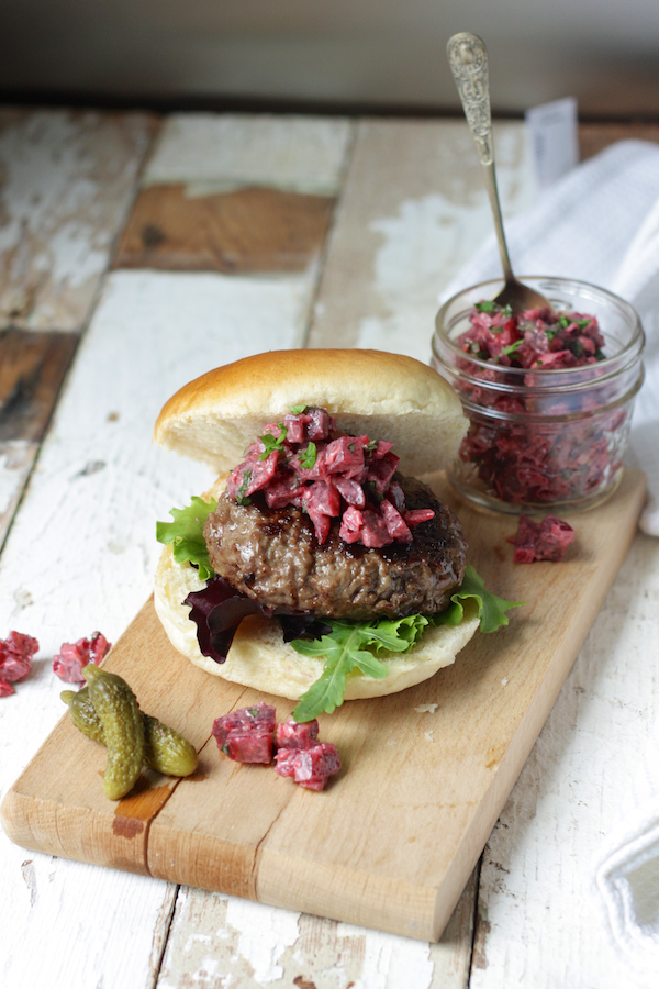 Punchy Beetroot and Horseradish Burger Relish by Katie Bryson on Feedingboys.co.uk