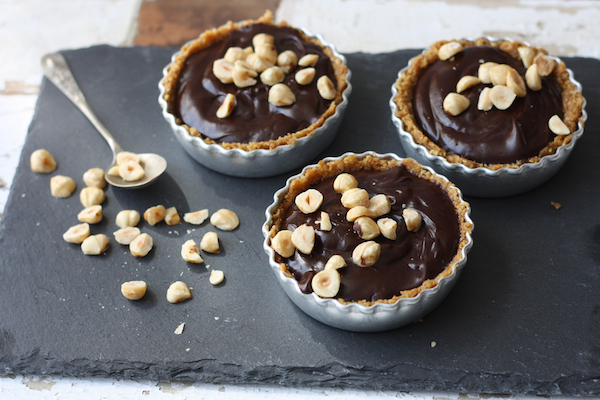 Chocolate Hazelnut Crumble Tarts for Father's Day by Katie Bryson for Channel 4